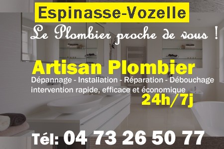 Plombier Espinasse-Vozelle - Plomberie Espinasse-Vozelle - Plomberie pro Espinasse-Vozelle - Entreprise plomberie Espinasse-Vozelle - Dépannage plombier Espinasse-Vozelle