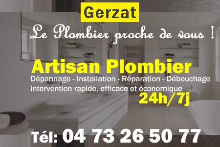 Plombier Gerzat - Plomberie Gerzat - Plomberie pro Gerzat - Entreprise plomberie Gerzat - Dépannage plombier Gerzat