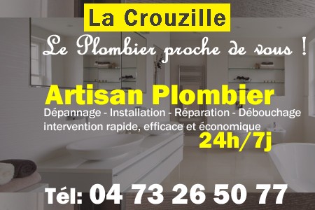 Plombier La Crouzille - Plomberie La Crouzille - Plomberie pro La Crouzille - Entreprise plomberie La Crouzille - Dépannage plombier La Crouzille