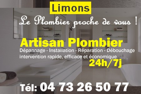 Plombier Limons - Plomberie Limons - Plomberie pro Limons - Entreprise plomberie Limons - Dépannage plombier Limons