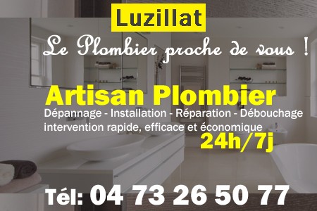 Plombier Luzillat - Plomberie Luzillat - Plomberie pro Luzillat - Entreprise plomberie Luzillat - Dépannage plombier Luzillat