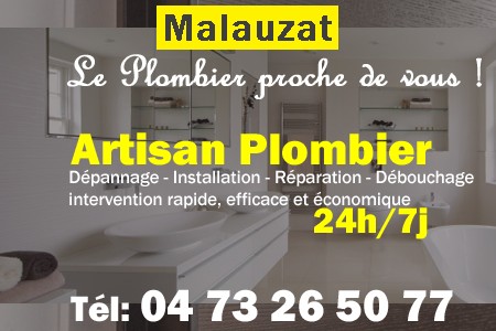 Plombier Malauzat - Plomberie Malauzat - Plomberie pro Malauzat - Entreprise plomberie Malauzat - Dépannage plombier Malauzat