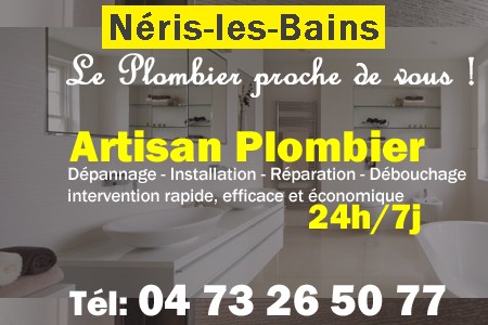 Plombier Néris-les-Bains - Plomberie Néris-les-Bains - Plomberie pro Néris-les-Bains - Entreprise plomberie Néris-les-Bains - Dépannage plombier Néris-les-Bains