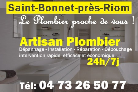 Plombier Saint-Bonnet-près-Riom - Plomberie Saint-Bonnet-près-Riom - Plomberie pro Saint-Bonnet-près-Riom - Entreprise plomberie Saint-Bonnet-près-Riom - Dépannage plombier Saint-Bonnet-près-Riom