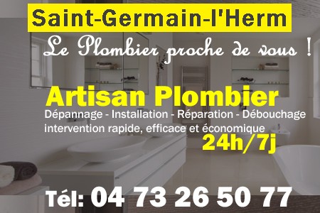 Plombier Saint-Germain-l'Herm - Plomberie Saint-Germain-l'Herm - Plomberie pro Saint-Germain-l'Herm - Entreprise plomberie Saint-Germain-l'Herm - Dépannage plombier Saint-Germain-l'Herm