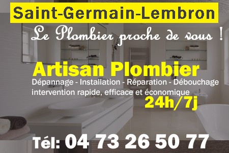 Plombier Saint-Germain-Lembron - Plomberie Saint-Germain-Lembron - Plomberie pro Saint-Germain-Lembron - Entreprise plomberie Saint-Germain-Lembron - Dépannage plombier Saint-Germain-Lembron