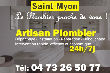 Plombier Saint-Myon - Plomberie Saint-Myon - Plomberie pro Saint-Myon - Entreprise plomberie Saint-Myon - Dépannage plombier Saint-Myon
