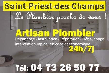 Plombier Saint-Priest-des-Champs - Plomberie Saint-Priest-des-Champs - Plomberie pro Saint-Priest-des-Champs - Entreprise plomberie Saint-Priest-des-Champs - Dépannage plombier Saint-Priest-des-Champs
