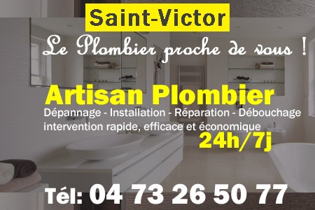 Plombier Saint-Victor - Plomberie Saint-Victor - Plomberie pro Saint-Victor - Entreprise plomberie Saint-Victor - Dépannage plombier Saint-Victor