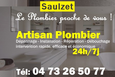 Plombier Saulzet - Plomberie Saulzet - Plomberie pro Saulzet - Entreprise plomberie Saulzet - Dépannage plombier Saulzet