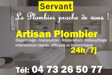Plombier Servant - Plomberie Servant - Plomberie pro Servant - Entreprise plomberie Servant - Dépannage plombier Servant