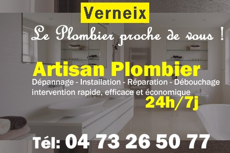 Plombier Verneix - Plomberie Verneix - Plomberie pro Verneix - Entreprise plomberie Verneix - Dépannage plombier Verneix